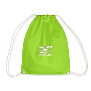 Sarcasm - Drawstring Bag - neon green - Front