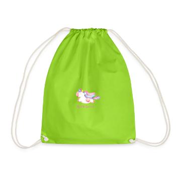 Mein kleines Einhorn Regenbogen - Turnbeutel - Neongrün - Vorne
