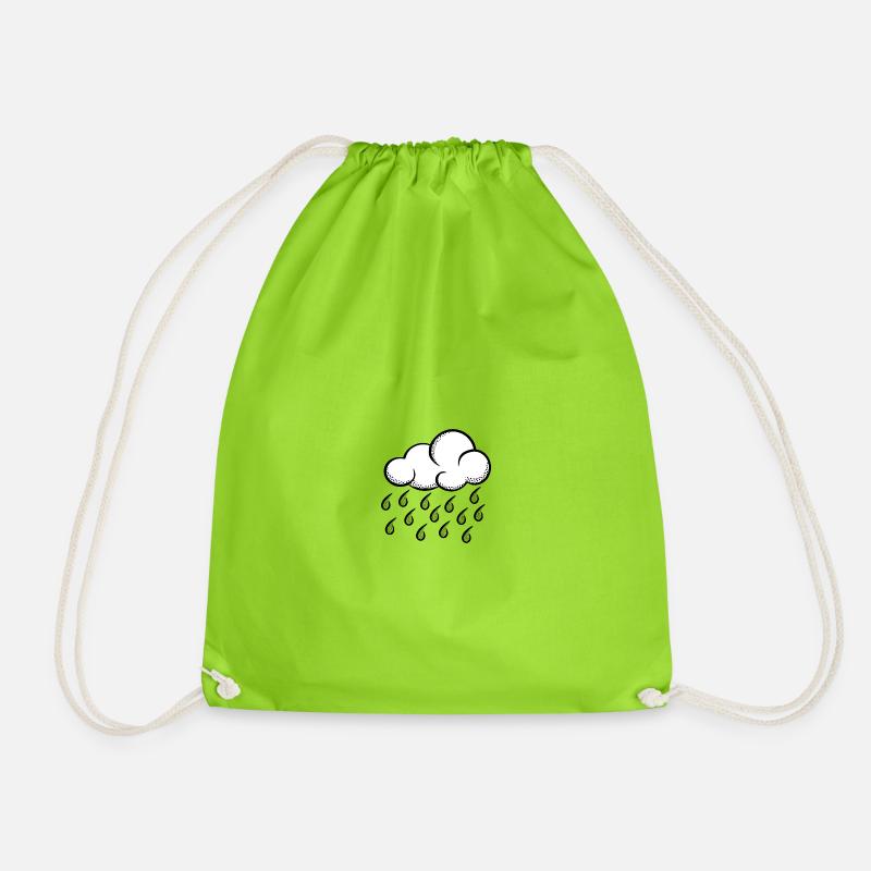 Cloud Pop Art Halftone - Drawstring Bag - neon green