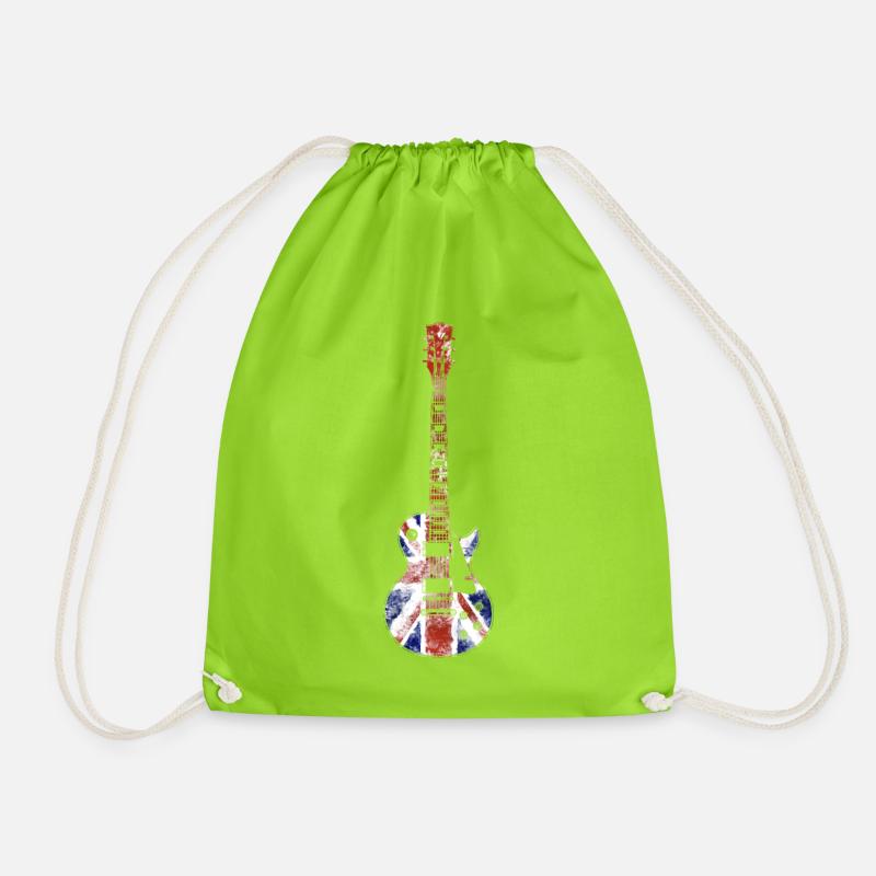 Union Jack Guitar - Turnbeutel - Neongrün