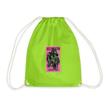 Primal Pitbull Confrontation - Drawstring Bag - neon green - Front