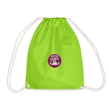 Bester Papa Vatertag - Turnbeutel - Neongrün - Vorne