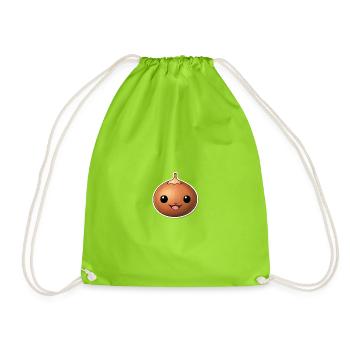 Kawaii Kastanie - Turnbeutel - Neongrün - Vorne