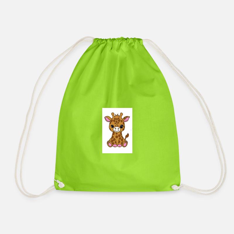 Girafon kawaï - Sac de sport léger - vert néon