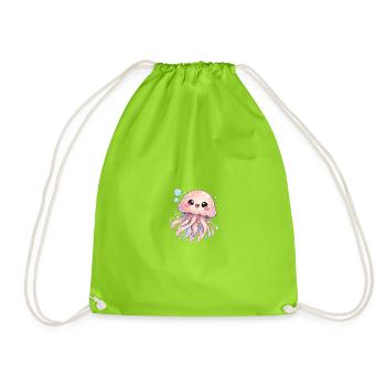 Jellyfish - Drawstring Bag - neon green - Front