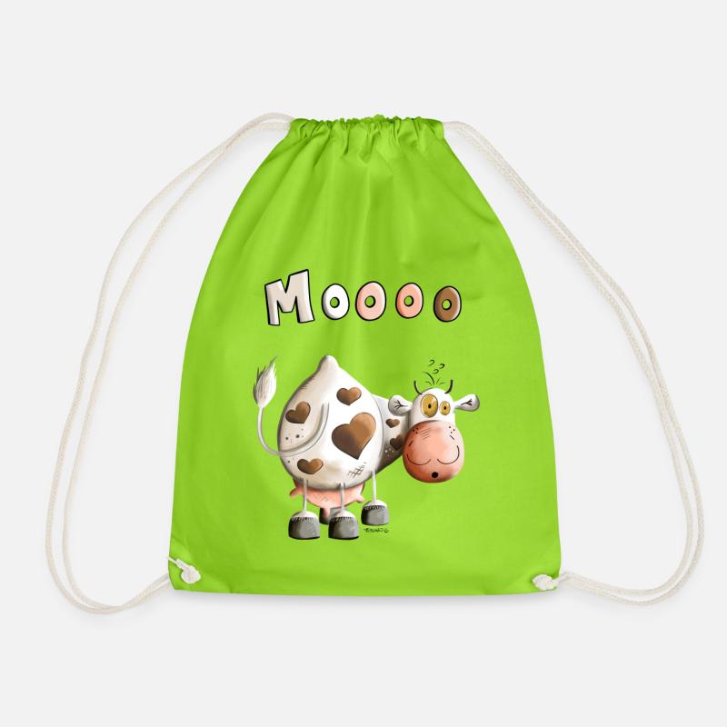 Die Moooo Kuh - Turnbeutel - Neongrün