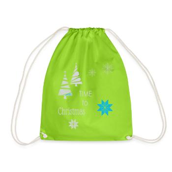 Weihnachten Winterzauber - Turnbeutel - Neongrün - Vorne