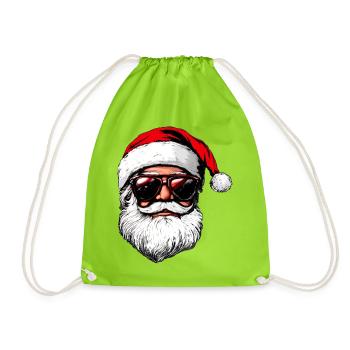 cool Santa Claus - Drawstring Bag - neon green - Front
