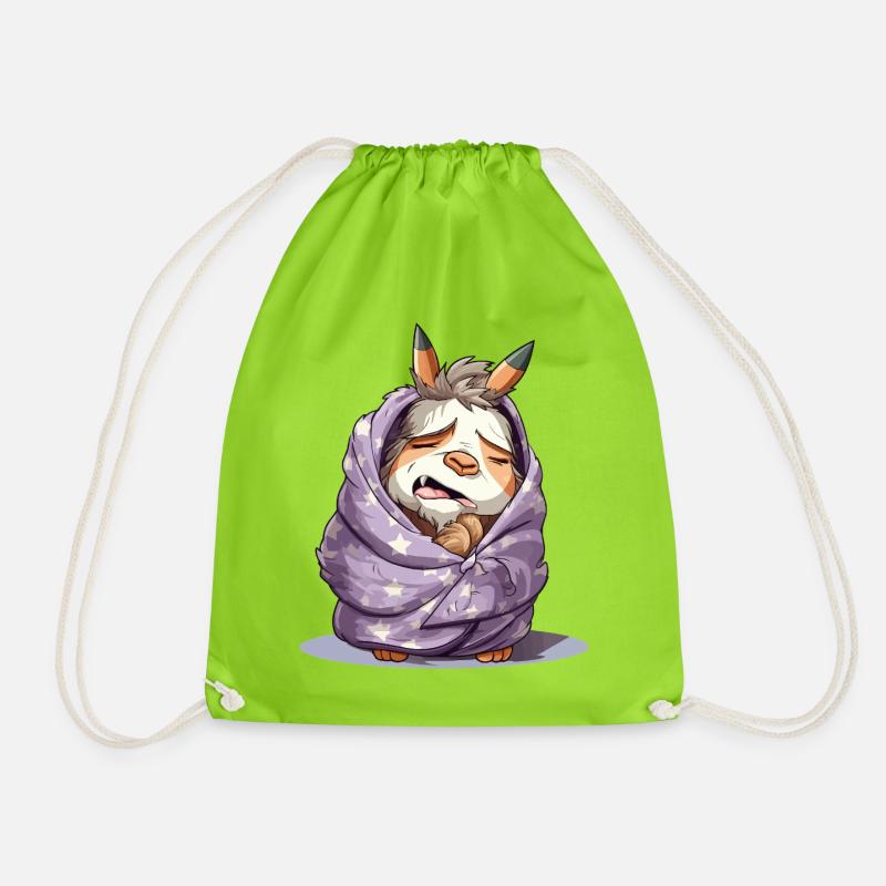 Star Bed Sleeping Buddy - Drawstring Bag - neon green