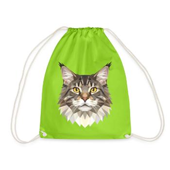Maine Coon Chat Chat Maman Chat Maine Coon Chats - Sac de sport léger - vert néon - Devant