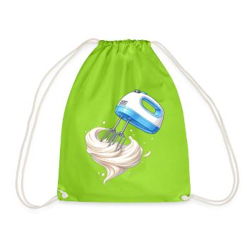 Conception de la batteuse à main à la crème fouettée - Sac de sport léger - vert néon - Devant