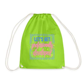 Let's professionally developed - Drawstring Bag - neon green - Front