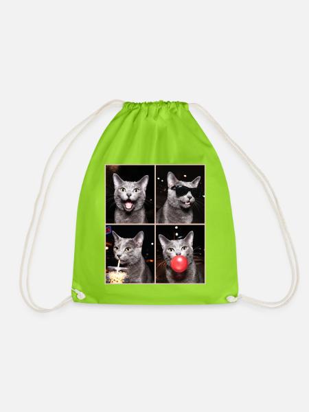 Katzen Korat Katze - Turnbeutel - Neongrün