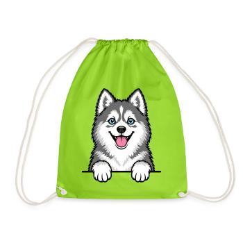 Pomsky - Turnbeutel - Neongrün - Vorne