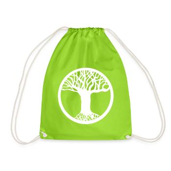 arbre - Sac de sport léger - vert néon - Devant