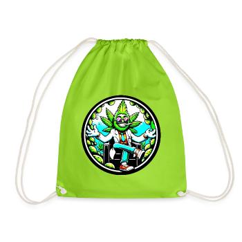 Héros du cannabis en costume - Sac de sport léger - vert néon - Devant