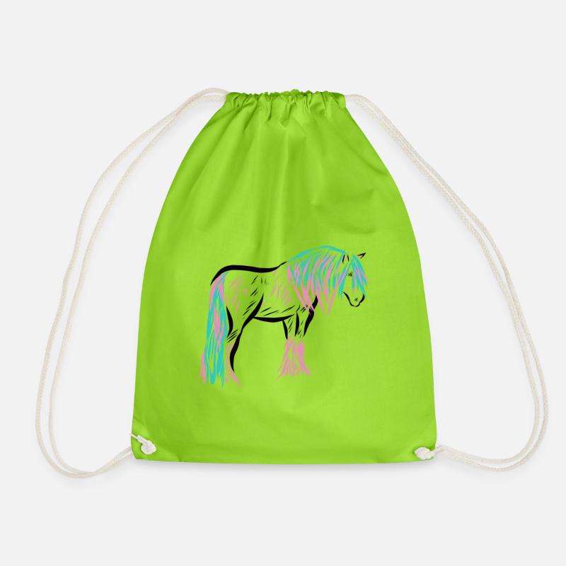 Cheval - Sac de sport léger - vert néon
