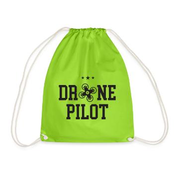 Drohnen-Pilot - Turnbeutel - Neongrün - Vorne