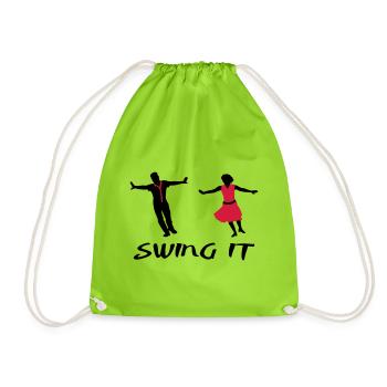 Swing it, Swing dance - Turnbeutel - Neongrün - Vorne