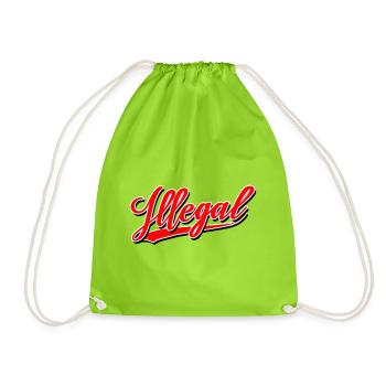 démo illégale illégalement illégale - Sac de sport léger - vert néon - Devant