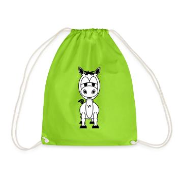 Louis - Drawstring Bag - neon green - Front