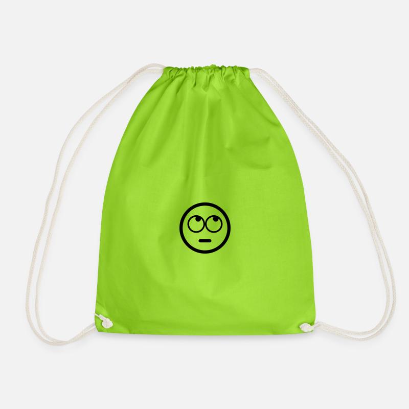 Funny design "ROLL EYES .. YES" - Drawstring Bag - neon green