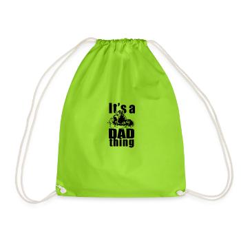 It`s a Dad Thing | Black Logo - Turnbeutel - Neongrün - Vorne
