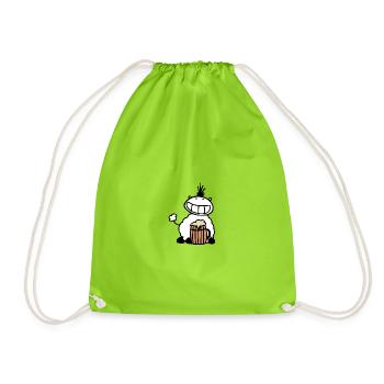 Beer sheep - Drawstring Bag - neon green - Front