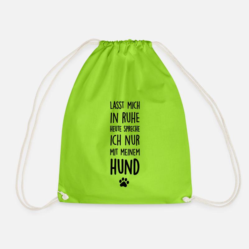 Lasst mich in Ruhe Hund - Turnbeutel - Neongrün