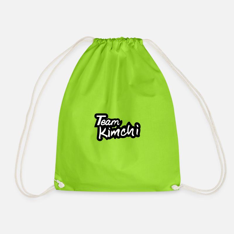 Team Kimchi - Drawstring Bag - neon green