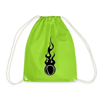Baseball - Sports - Drawstring Bag - neon green - Front