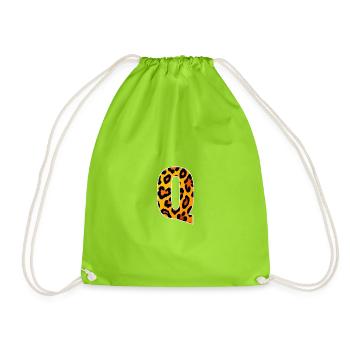 Leopard_Buchstabenmuster_ _Q - Sac de sport léger - vert néon - Devant