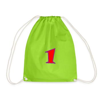 1. 1 JAHR. 1. GEBURTSTAG. 1 JAHR GEBURTSTAG. 1 - Turnbeutel - Neongrün - Vorne