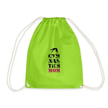 Gymnastics Mom, Turnen - Drawstring Bag - neon green - Front