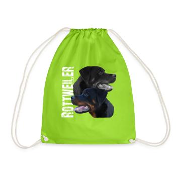 Rottweiler Wachhund Kampfhund Hundebesitzer Hunde - Turnbeutel - Neongrün - Vorne