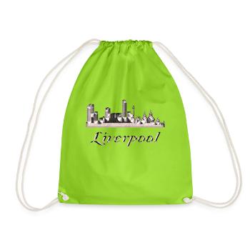 Liverpool - Drawstring Bag - neon green - Front