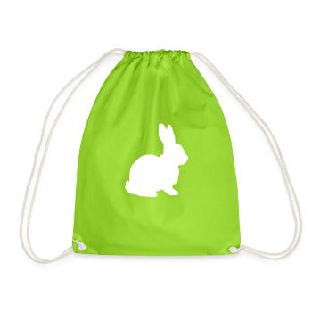 Hare - Drawstring Bag - neon green - Front