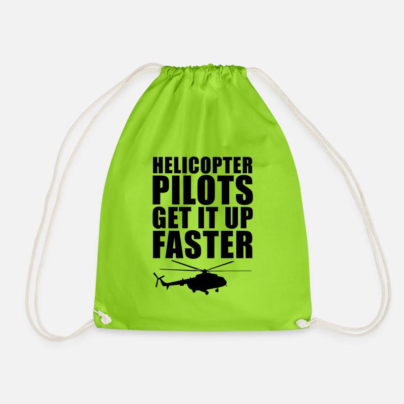 Helicopter Pilot - Turnbeutel - Neongrün