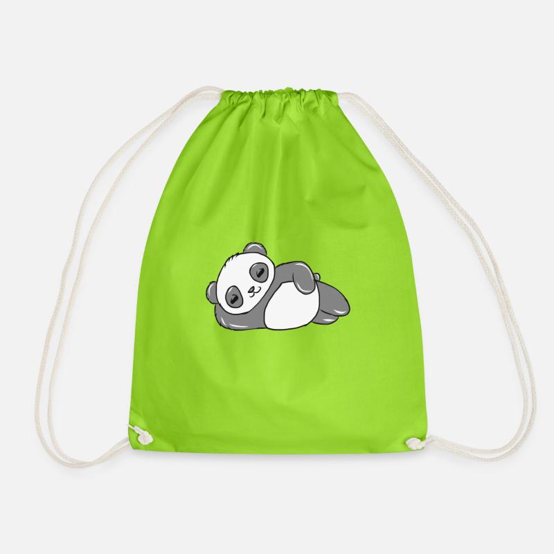 Panda - Turnbeutel - Neongrün
