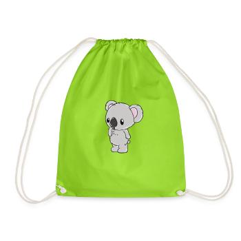 Koala bear - Drawstring Bag - neon green - Front