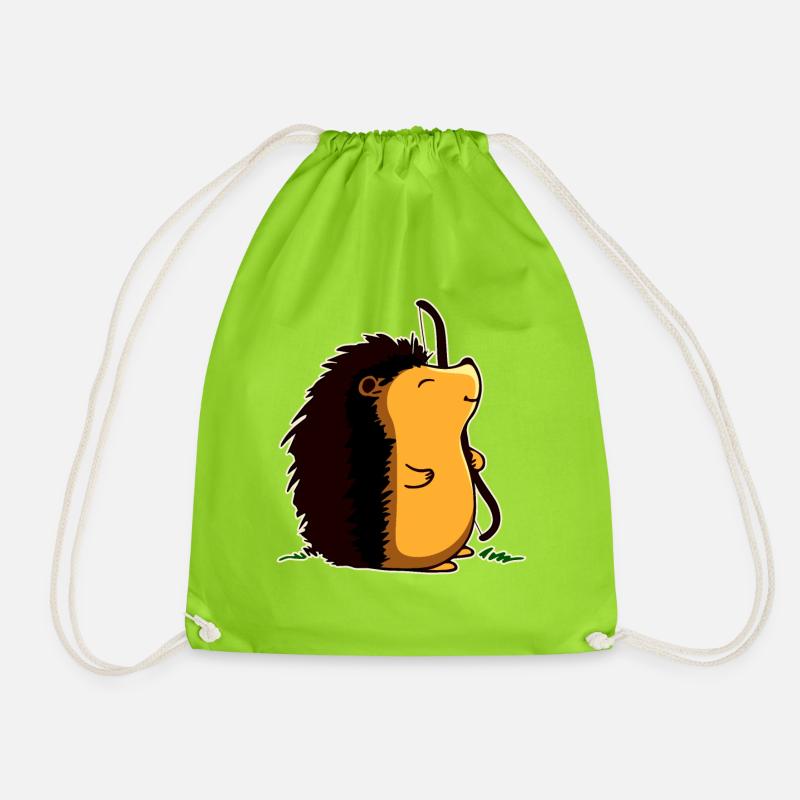 Bogenschützen-Igel - Turnbeutel - Neongrün