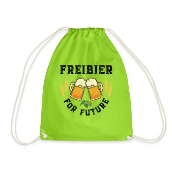 Mass Anzug Bier Spruch Lustig Wiesn - Turnbeutel - Neongrün - Vorne