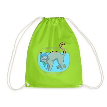 PECHE DE CHASSE A LA PECHE - Sac de sport léger - vert néon - Devant