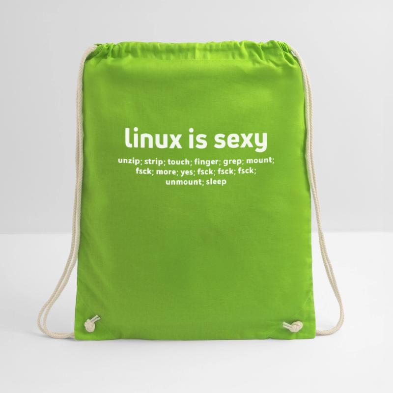 Linux Funny Commands Fsck Unmount Linux Users Drawstring Bag