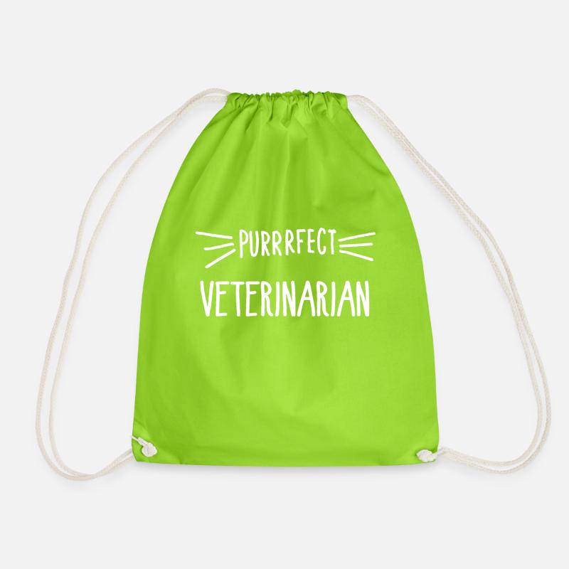Tierarzt Geschenk Süßer perfekter Tierarzt Tierarzt - Turnbeutel - Neongrün