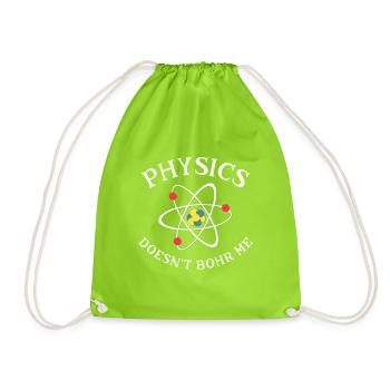 Lustige Physik-Sonderlings-Wissenschafts-Aussenseiter-Quantenphysik - Turnbeutel - Neongrün - Vorne