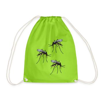 Insekten Blutsauger Mücke blutig Ungeziefer Mücken - Turnbeutel - Neongrün - Vorne