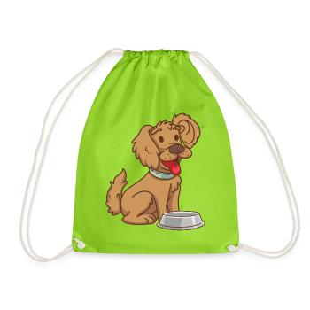 Chien enfants bébé animaux animaux animaux chiens - Sac de sport léger - vert néon - Devant