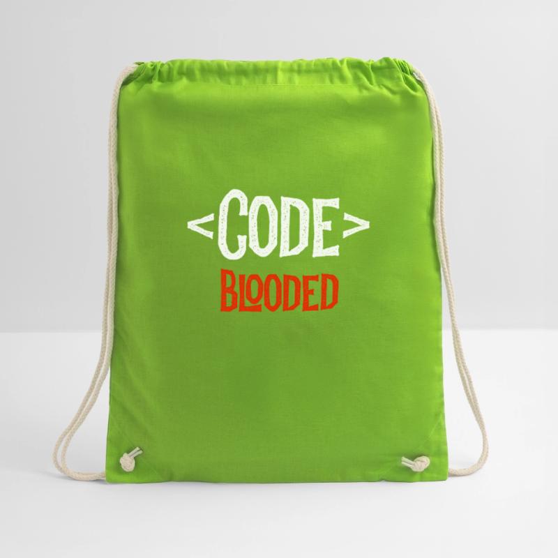 Developer Shirt - Code Blooded - Coding Coder Drawstring Bag