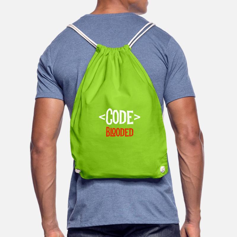 Developer Shirt - Code Blooded - Coding Coder Drawstring Bag
